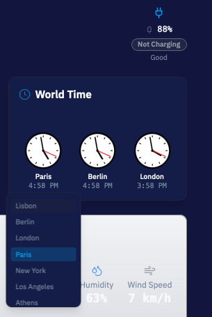 MacBook Monitor World Clock